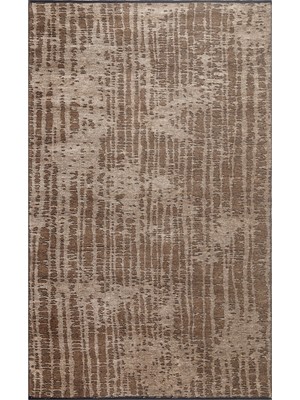 Carpetdocia Abanoz Yıkanabilir Vintage Desenli Oturma Odası Salon Mutfak Modern Ince Dokuma Halı 10 Vızon