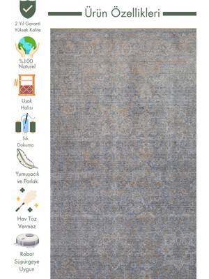 Carpetdocia Çırağan %100 Naturel Özel Işıltılı El Emeği ile Özel Tezgahlarda Üretilen Tensel Uşak Halısı 2dgrbrz