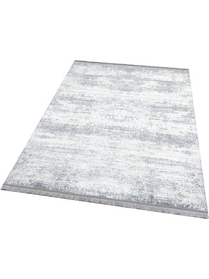 Carpetdocia Smooth Yıkanabilir Kaymaz Parlak Oturma Odası Salon Koridor Ince Dokuma Modern Halı 01 Grey Xw