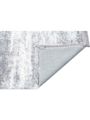 Carpetdocia Smooth Yıkanabilir Kaymaz Parlak Oturma Odası Salon Koridor Ince Dokuma Modern Halı 01 Grey Xw