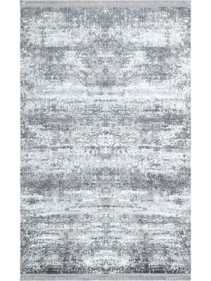 Carpetdocia Smooth Yıkanabilir Kaymaz Parlak Oturma Odası Salon Koridor Ince Dokuma Modern Halı 01 Grey Xw