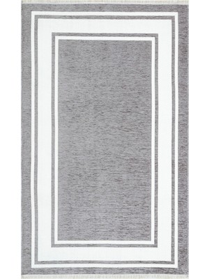 Carpetdocia Yellowstone Pamuklu Yıkanabilir Çift Taraflı Oturma Odası Koridor Mutfak Iskandinav Kilim 06GREYWHI