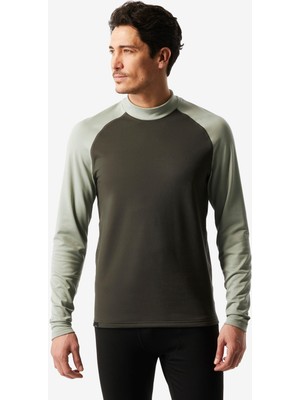 Wedze Erkek Üst Kayak Termal İçliği - Koyu ve Açık Yeşil - 500