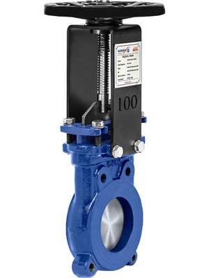 Unox DN150 Manuel Bıçak Sürgülü Vana Çift Taraf Sızdırmazlık
