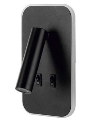 Cata Tuvalu LED Aplik Siyah Kasa