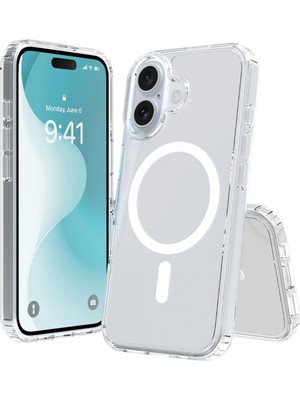 Bikapak Magslım iPhone 16 Şeffaf Kapak