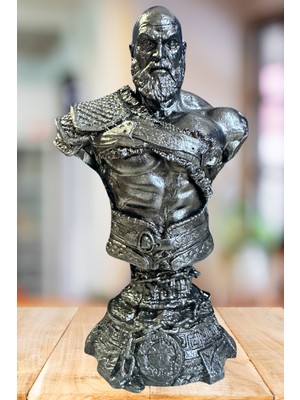 Craft 3d Atölye Kratos God Of War Büst/Biblo/Figür 15 Cm  Beton (  Paketi İle Beraber)