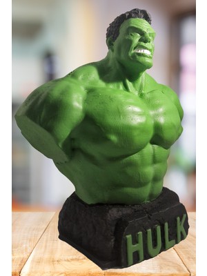 Craft 3d Atölye Hulk  Beton Büst/ Figür- Marvel Comics 12 Cm Boyunda(Paketi Ile Beraber)