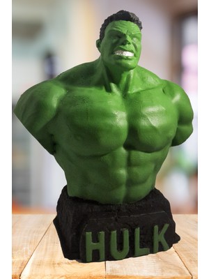 Craft 3d Atölye Hulk  Beton Büst/ Figür- Marvel Comics 12 Cm Boyunda(Paketi Ile Beraber)