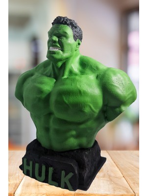 Craft 3d Atölye Hulk  Beton Büst/ Figür- Marvel Comics 12 Cm Boyunda(Paketi Ile Beraber)