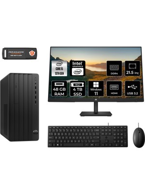 Hp Pro Tower 290 G9 Intel Core I5 13500 48GB 4tb SSD 21.5" Fhd Monitör 8T2W9ES W11P Masaüstü Bilgisayar & Per4 USB Bellek 8T2W9ESMNT445