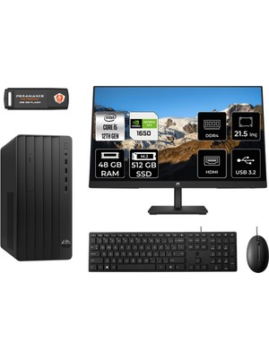 Hp Pro Tower 290 G9 Intel Core I5 12500 48GB 512GB SSD GTX1650/4GB 21.5" Fhd Monitör Fdos 6D3A5EA Masaüstü Bilgisayar & Per4 USB Bellek 6D3A5EAMNT4342