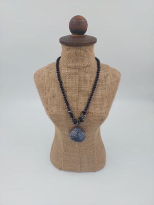 R I G Handmade Design "mercan, Obsidyen, Yıldız" 3 Ü 1 Arada Kolye