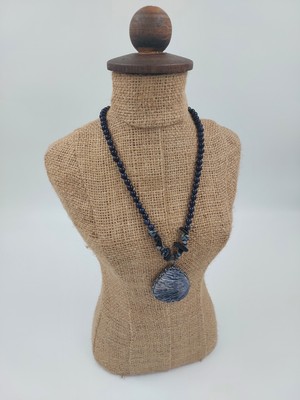 R I G Handmade Design "mercan, Obsidyen, Yıldız" 3 Ü 1 Arada Kolye