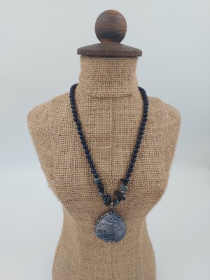 R I G Handmade Design "mercan, Obsidyen, Yıldız" 3 Ü 1 Arada Kolye