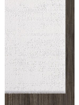 Artemis Halı Artex 05855A Krem Gri Modern Saçaklı Halı