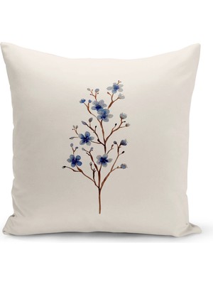 Bertille Home Flower/vintage Serisi Çift Tarafı Dijital Baskılı  4'lü Kırlent Kılıfı Seti  (Cushion Cover Set)