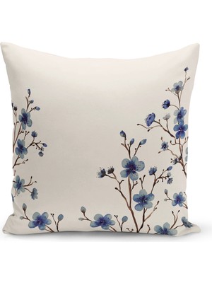 Bertille Home Flower/vintage Serisi Çift Tarafı Dijital Baskılı  4'lü Kırlent Kılıfı Seti  (Cushion Cover Set)