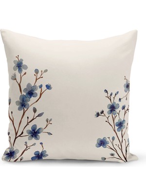 Bertille Home Flower/vintage Serisi Çift Tarafı Dijital Baskılı  4'lü Kırlent Kılıfı Seti  (Cushion Cover Set)