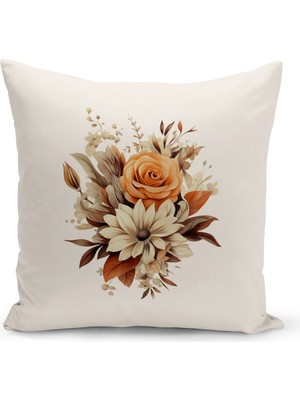 Flower/vintage Serisi Çift Tarafı Dijital Baskılı  8'li Kırlent Kılıfı Seti  (Cushion Cover Set)