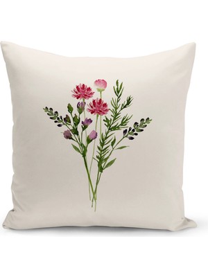 Flower/vintage Serisi Çift Tarafı Dijital Baskılı  8'li Kırlent Kılıfı Seti  (Cushion Cover Set)