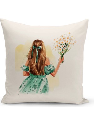 Bertille Home Vintage Serisi Çift Tarafı Dijital Baskılı Kırlent Kılıfı (Vintage Cushion Cover)