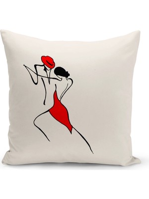 Bertille Home Minimalist  Serisi Çift Tarafı Dijital Baskılı Kırlent Kılıfı (Minimalist Cushion Cover)