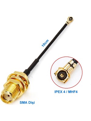 Roboyol Store 10CM Sma Dişi Ipex4 Mhf4 Rf Bağlantı Kablosu Sma Dişi Soket To Altın Kaplama Konnektör Koaksiyel