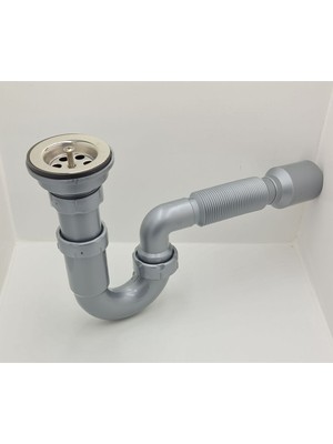 Koldoor Donau Lavabo Eviye Sifonu S Tipi Körüklü Ø40 - 50 mm Çıkışlı