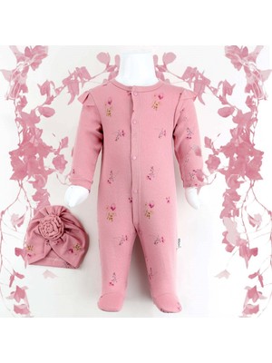 Sebi Bebe Güllü Şapkalı Bebek Tulumu 1108