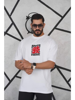 Erkek Oversize  Bisiklet Yaka T-Shirt