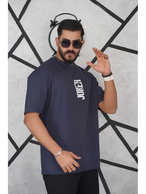 Erkek Oversize  Bisiklet Yaka T-Shirt