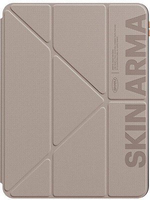 Skinarma iPad Air 11 2024 Uyumlu Kılıf Skinarma Baskı Tasarımlı 360 Tam Koruma Standlı Gamma Kılıf Gold
