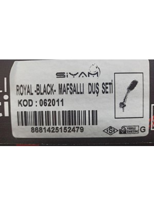 Siyam Mafsallı Duş Seti Siyam Royal - Black