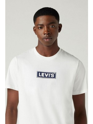 Levi's Erkek Relaxed Baskılı Beyaz T-Shirt - 16143-1520