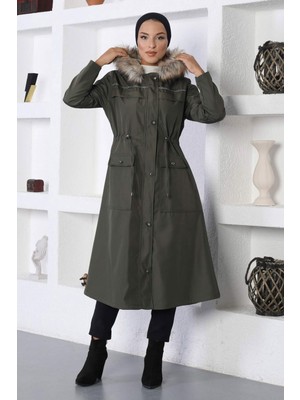 Missvalle Şerit Detaylı Mont Haki 10360