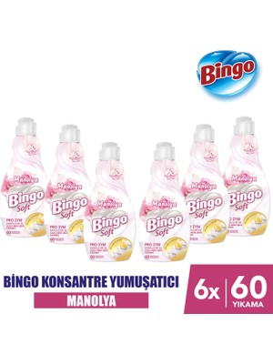 Bingo Soft Konsantre Çamaşır Yumuşatıcısı Manolya 1440 ml X 6 Adet