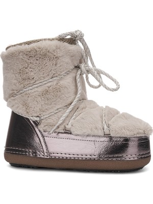 Günlük Kadın Kar Botu Kürklü Bağcıklı Anne Kız Rahat Astarlı Kalın Taban 327