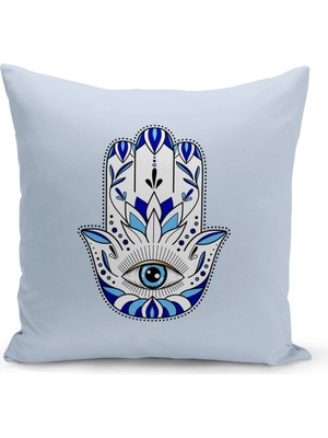 Bertille Home Nazar Serisi Çift Tarafı Dijital Baskılı Kırlent Kılıfı (Evil Eye Cushion Cover)