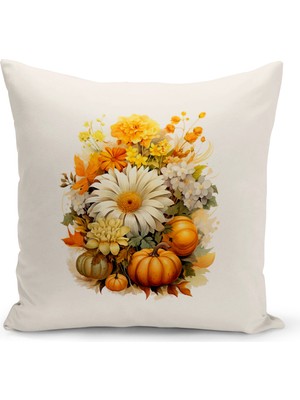 Bertille Home Sonbahar Serisi Çift Tarafı Dijital Baskılı Kırlent Kılıfı (Halloween Autumn Cushion Cover)