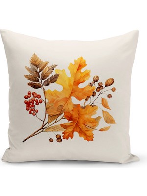 Bertille Home Sonbahar Serisi Çift Tarafı Dijital Baskılı Kırlent Kılıfı (Halloween Autumn Cushion Cover)