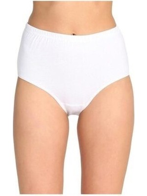 Tutku Kadın %100 Pamuklu Ribana Geniş Bel Kalın Lastik Bato Külot 6'lı Paket