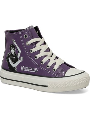 Wednesday Wednesday Pama.F4Pr Mor Kız Çocuk High Sneaker