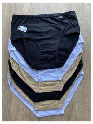 Tutku 0924 Kadın Karışık Renkli 6'li Paket Likralı Bato Külot