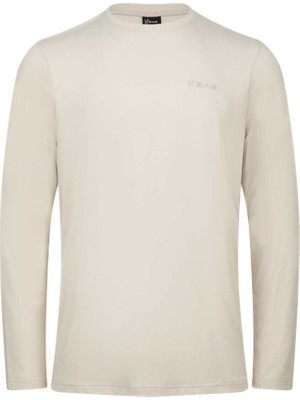 2AS Vernon Erkek Uzun Kol Viloft T-Shirt Bej 2ASVERMFBSS24-21.188