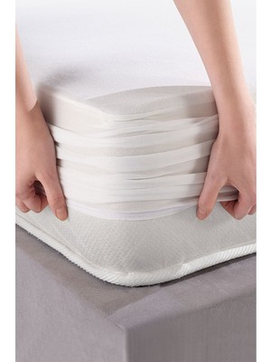 Çettex %100 Pamuk Fitted Full Kenar Sıvı Geçirmez Yatak Koruyucu Alez