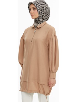 Setrms Camel Kolları Pile Detaylı Spor Tunik 2424068