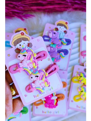 Nisan Kids Kız Çocuk Unicorn Pens Toka Seti 2 Adet