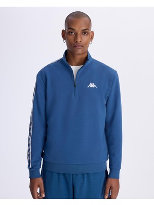 Kappa Authentic 222 Banda Pulliogt Erkek Petrol Mavisi Regular Fit Sweatshirt