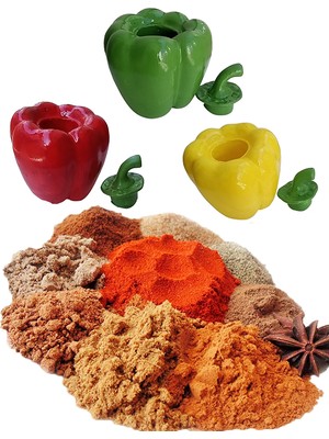 Uğur Böceği Ticaret 3 Adet Biber Şeklinde Baharatlık - Çay Portu - Biblo